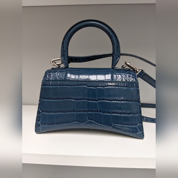 Balenciaga Hourglass Mini Handbag Crocodile Embossed Bag "LIVE SHOW TODAY" - Picture 2 of 15
